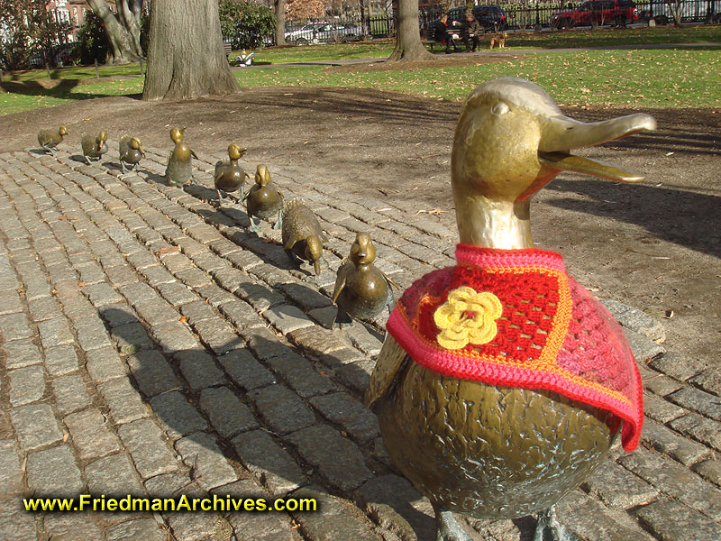 statue,commons,boston,ducks,ducklings,playground,children,literature,story,book,tourist,holiday,decoration,afghan,