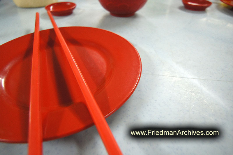 plate,chopsticks,red,white,food,table,eating,