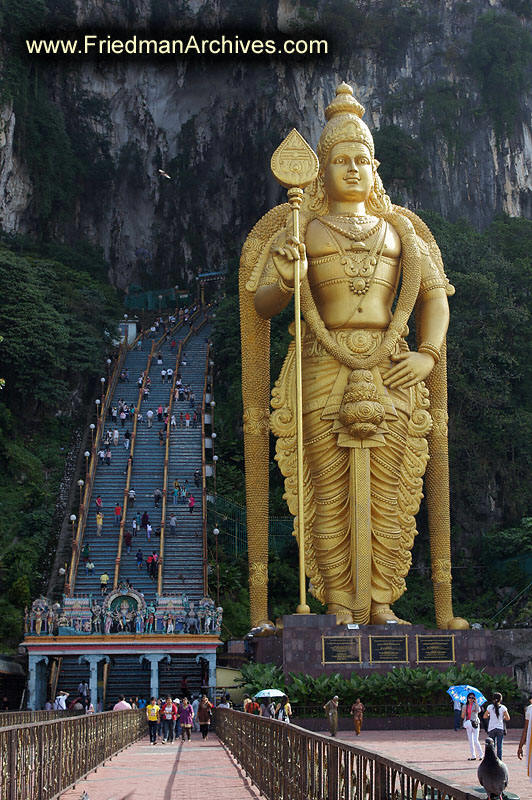 hindu,batu caves,statue,gold,giant,