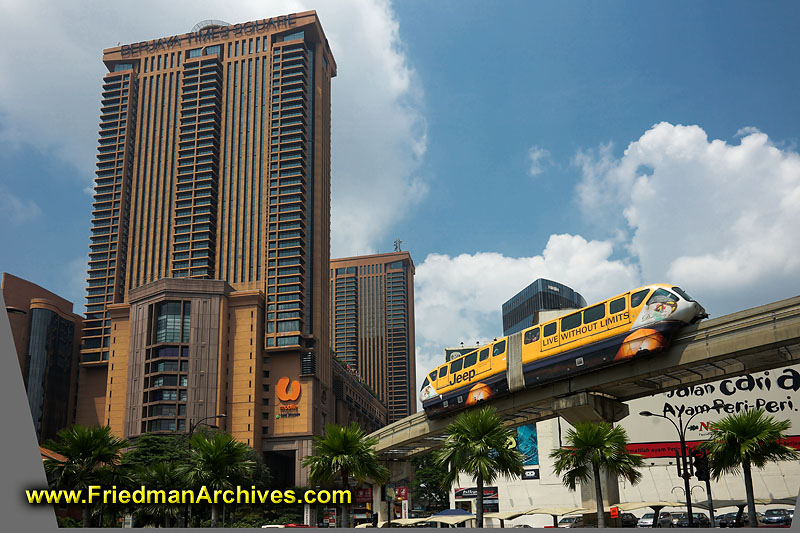 transportation,malaysia,kuala lumpur,monorail,bus,rail,building,