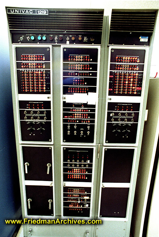  Old Computer - Univac 1219. An old computer processes data from the Voyager 