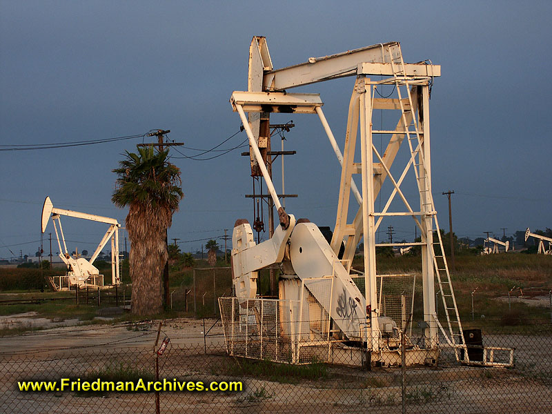 Oil Pumps at dusk
