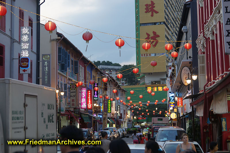 china,singapore,lanterns,red,street,entropy,