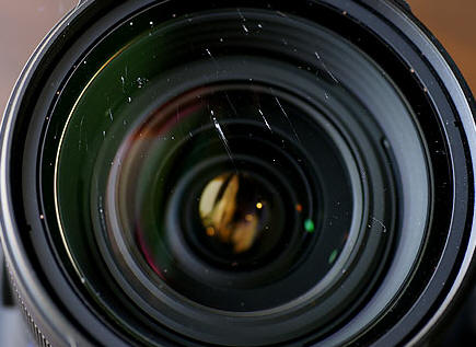 scratched lens