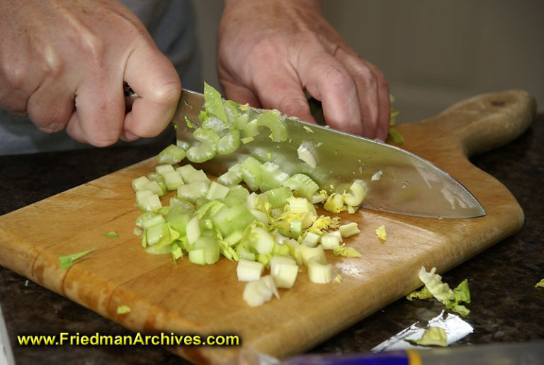 Chopping Celery The Friedman Archives Stock Photo Images by Gary L