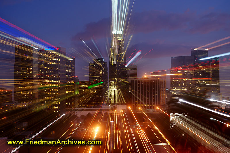 city,urban,downtown,skycraper,dusk,dawn,zoom,optical,effect,blue,sky,colorful,buildings,civilization,city,metropolis,