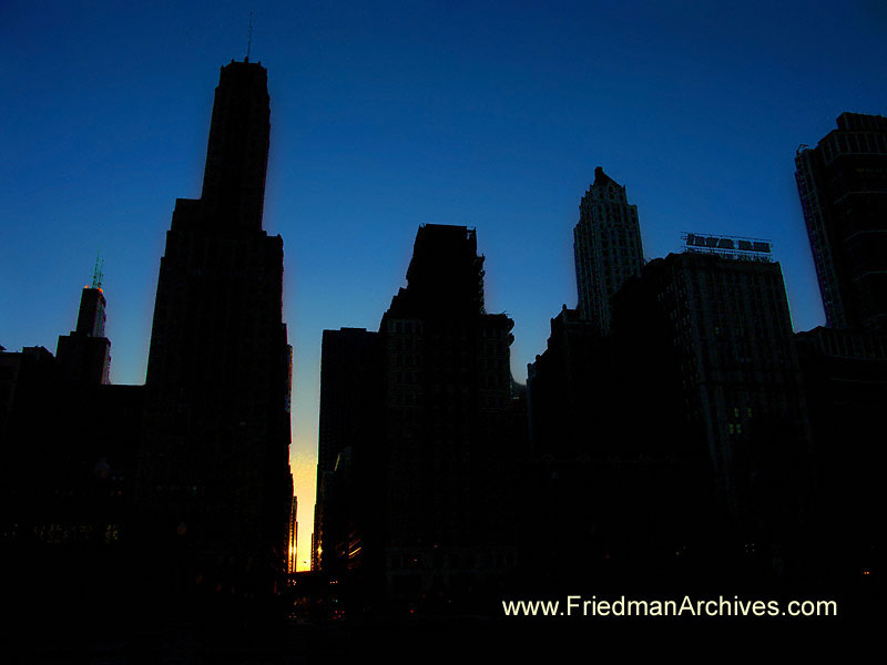 Chicago Skyline at Sunset PICT0262