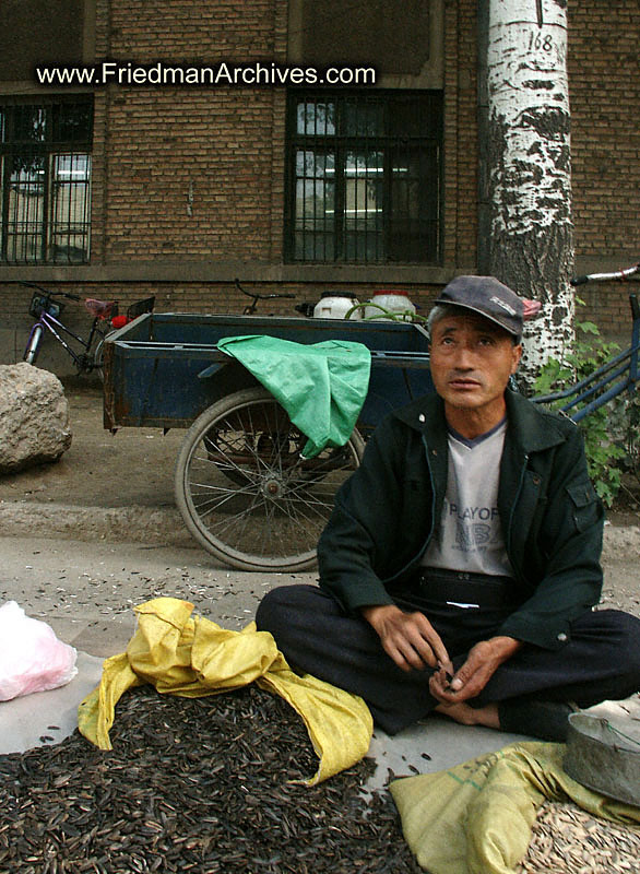 Grain seller on street