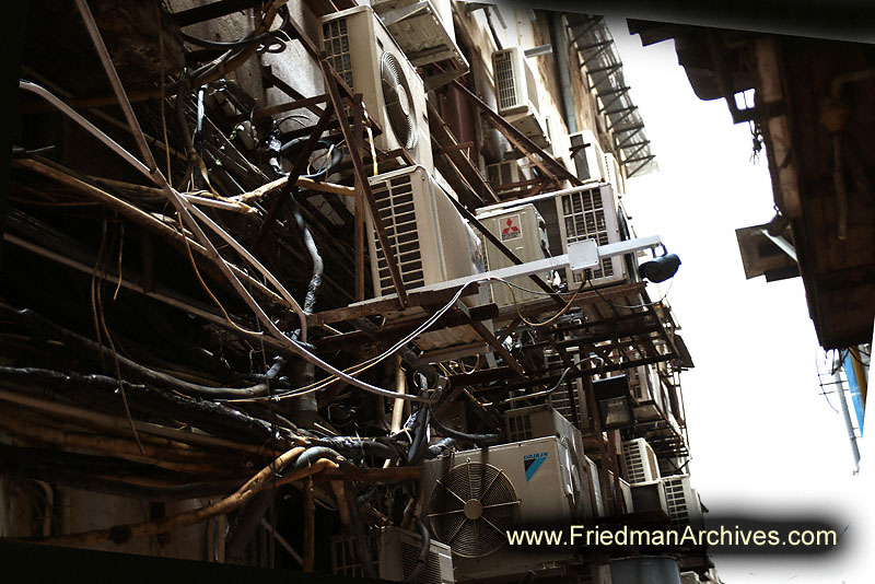 Air Conditioner Entropy wires mess nest