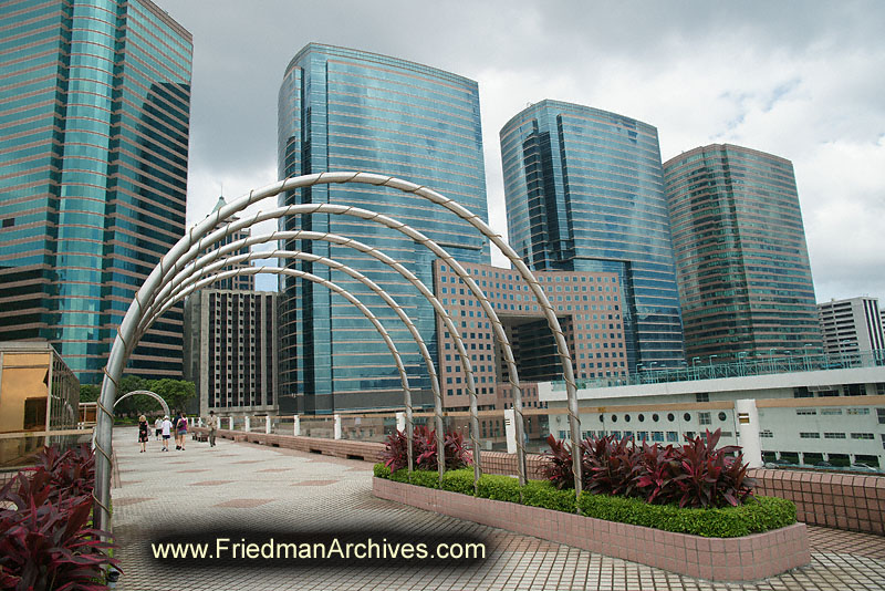 Bridge Buildings walkway modern China