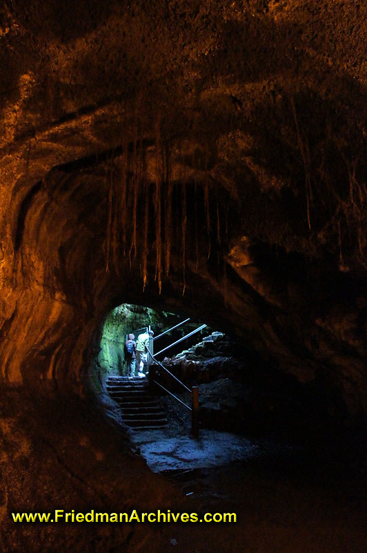 cave,tunnel,hiking,lava tube,hiking,exploration,explore,stairway,railing,