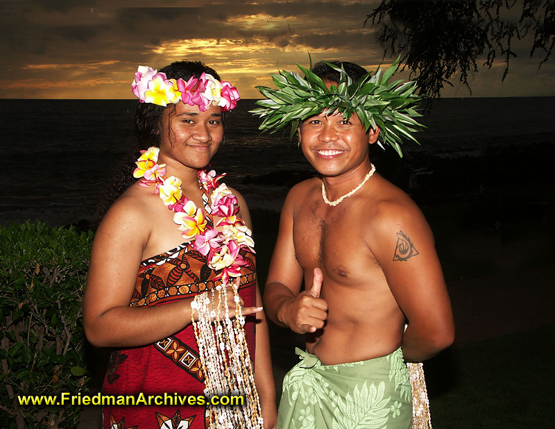 Hawaii Images / Hawaiian Luau Greeters