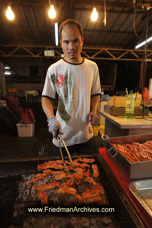 street food,vendor,wireless flash,bacon,outdoors,