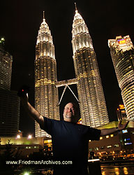 Self-Portrait in front of Petronas Towers Kuala Lumpor DSC03603