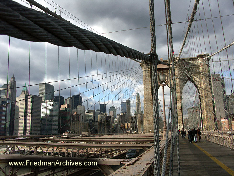 Brooklyn Bridge cable and city PICT5514