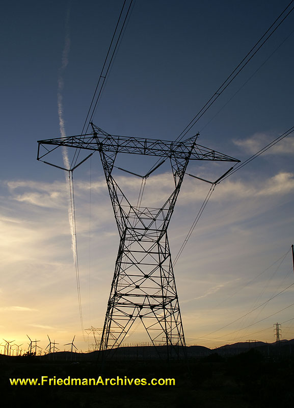 Power Pole at Sunset (vertical)