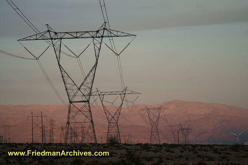 Power Poles at Sunset