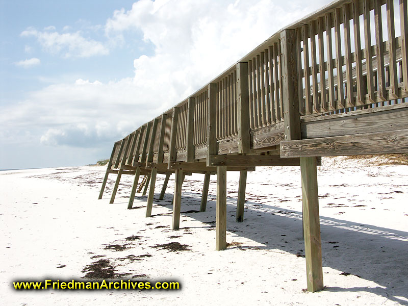 Wooden Beach Walkway