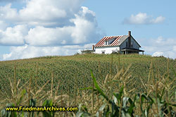 Farm House on a Hill with Red and White Roof DSC08140