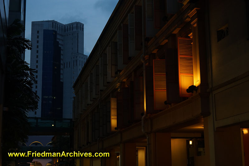 architecture,time exposure,buildings,night,dusk,dawn,shutters,downtown,