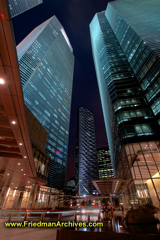 architecture,nighttime,blue,dusk,dawn,city,night,time exposure,sky,buildings,office,tower,skyscraper,