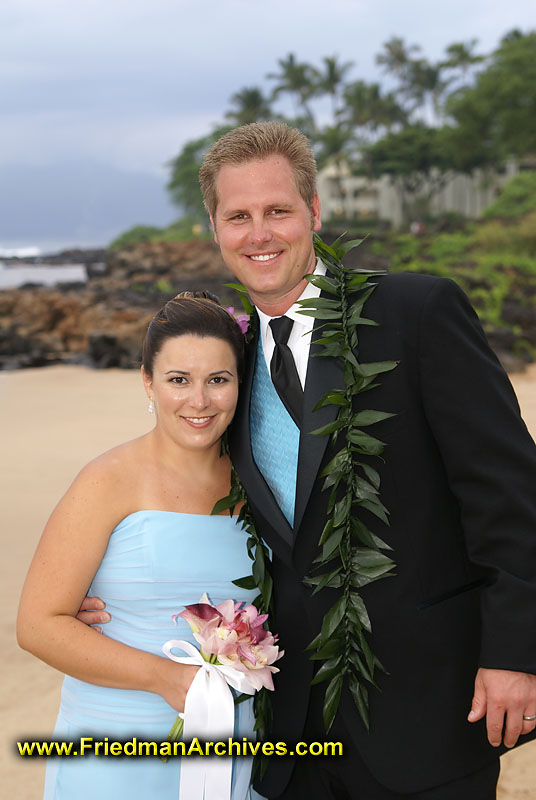 Wedding Sampler / Groomsman and Bridesmaid on Beach