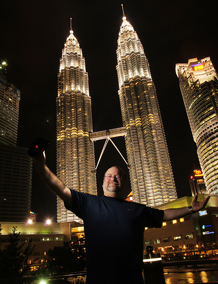 Self-Portrait taken in front of Petronas Towers