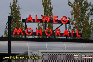 Alweg Monorail Sign