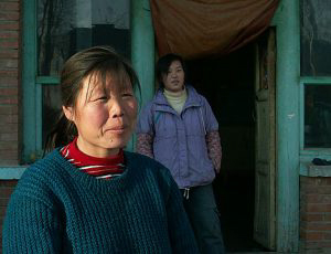 Mother and Daughter in countryside.