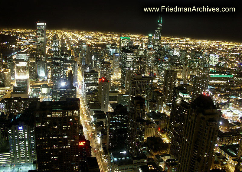 Chicago Skyline at Night