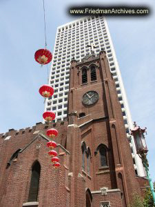 Church and Chinese Lanterns