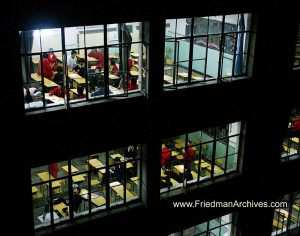 Classrooms at night