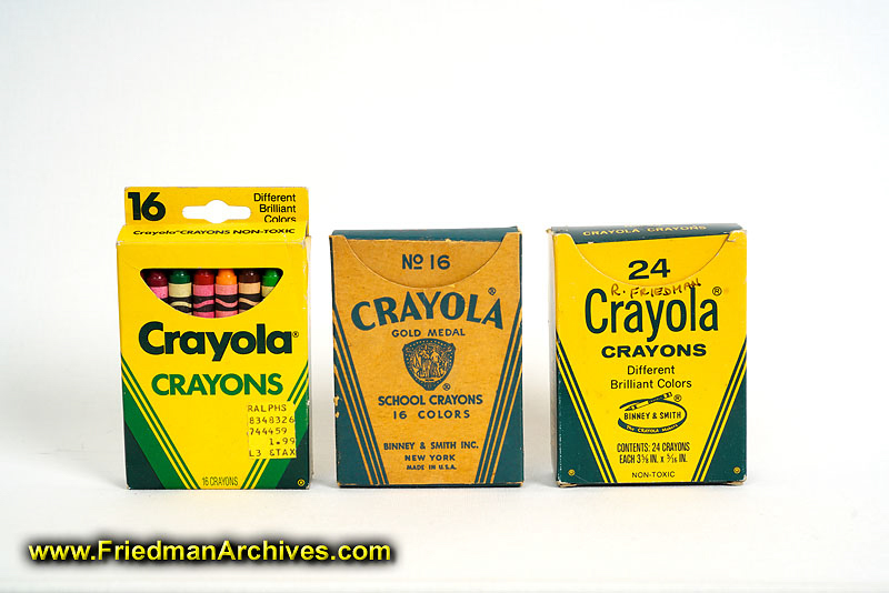 Crayola Crayons through the years