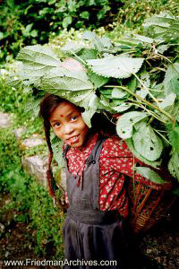 Girl with Leaves