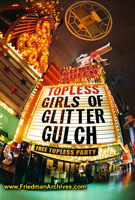 Glitter Gulch Sign – Archives – Stock Photo Images by Gary L.