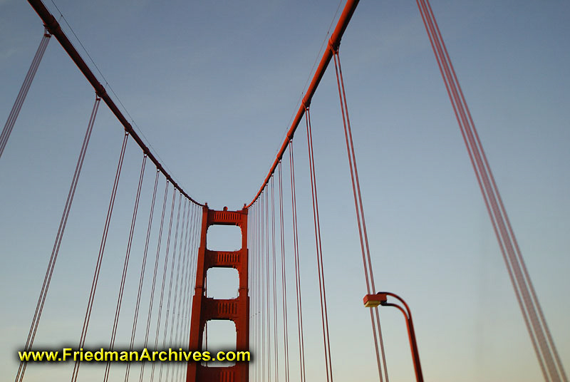 Golden Gate Bridge Support and Lamppost