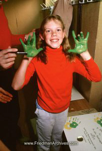 Green Hands Red Shirt