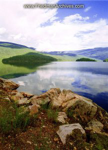 Lake Edge - Rocks and Sky