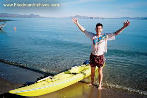 Man and Kayak