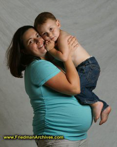 Mother and Son while Pregnant