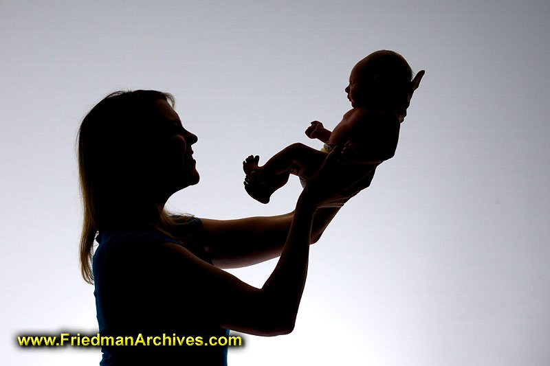 Mother holding baby