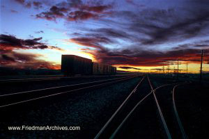 National Parks Railroad Sunset