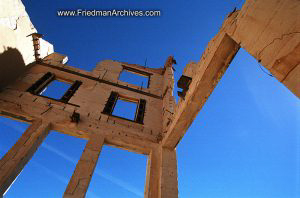 Remains of 2-story Bank Building from Inside