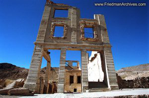 Remains of 2-story Bank Building from Outside