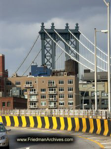 Manhattan Bridge and buildings