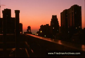 New York City NY Buildings at Sunrise