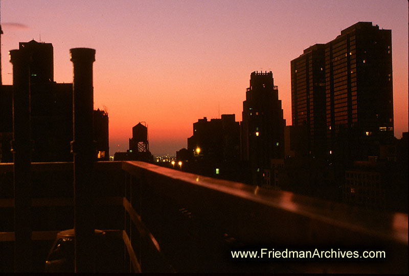 New York City NY Buildings at Sunrise