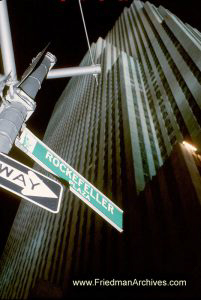 New York City Rockefeller Plaza Street Sign