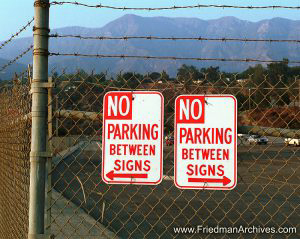 No Parking Between Signs