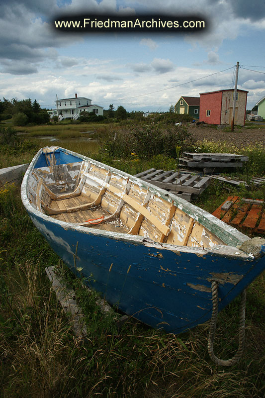 Boat in Storage in Field